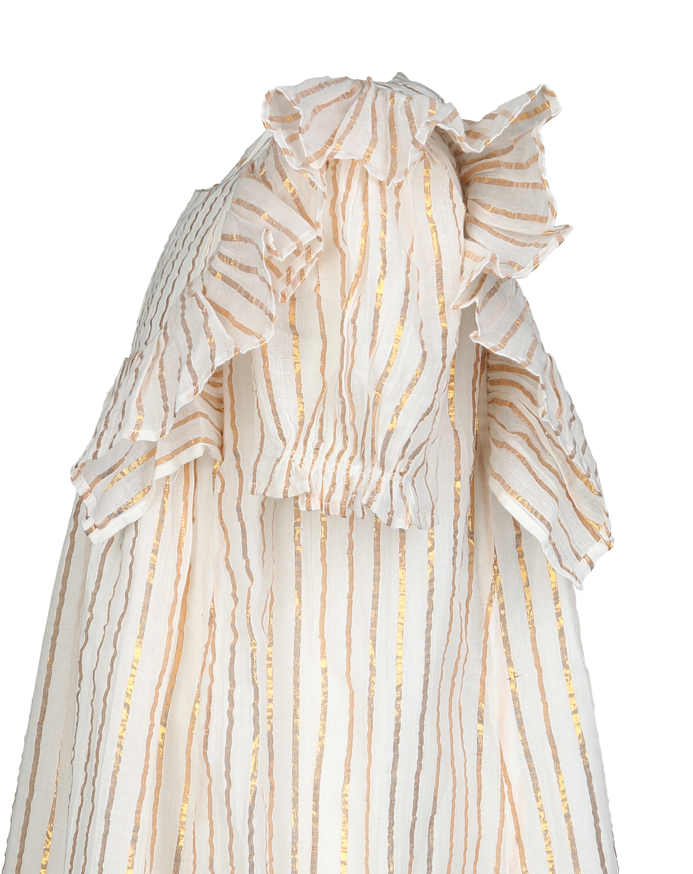 Kurzarmkleid DAILYN STRIPES in gold