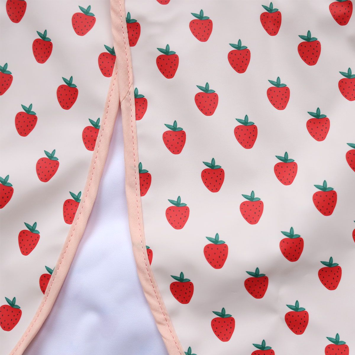 Bavoir tablier manches longues fraise 3-5 ans Jolie saison