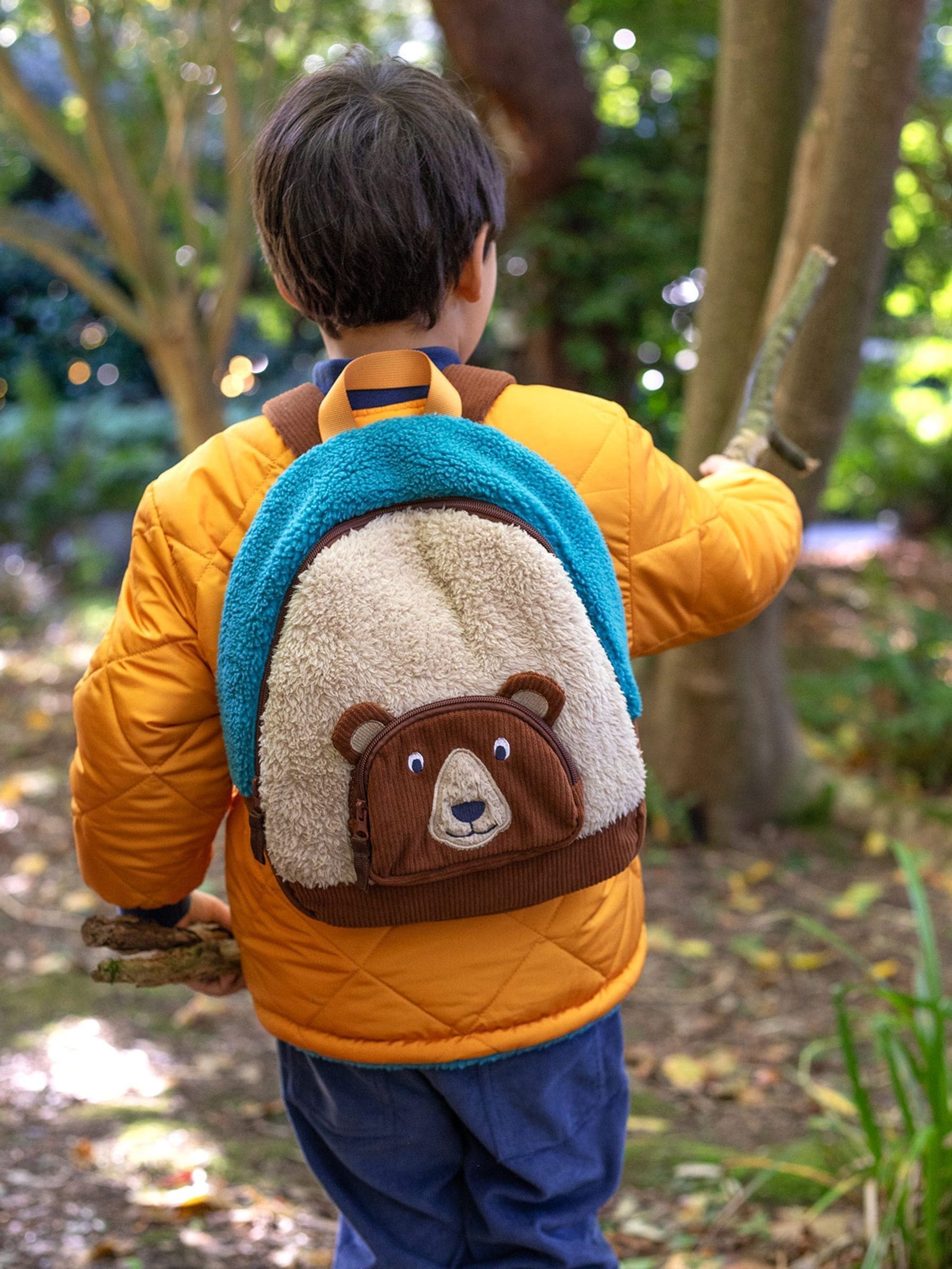 Frugi Fleece Character Brown Backpack