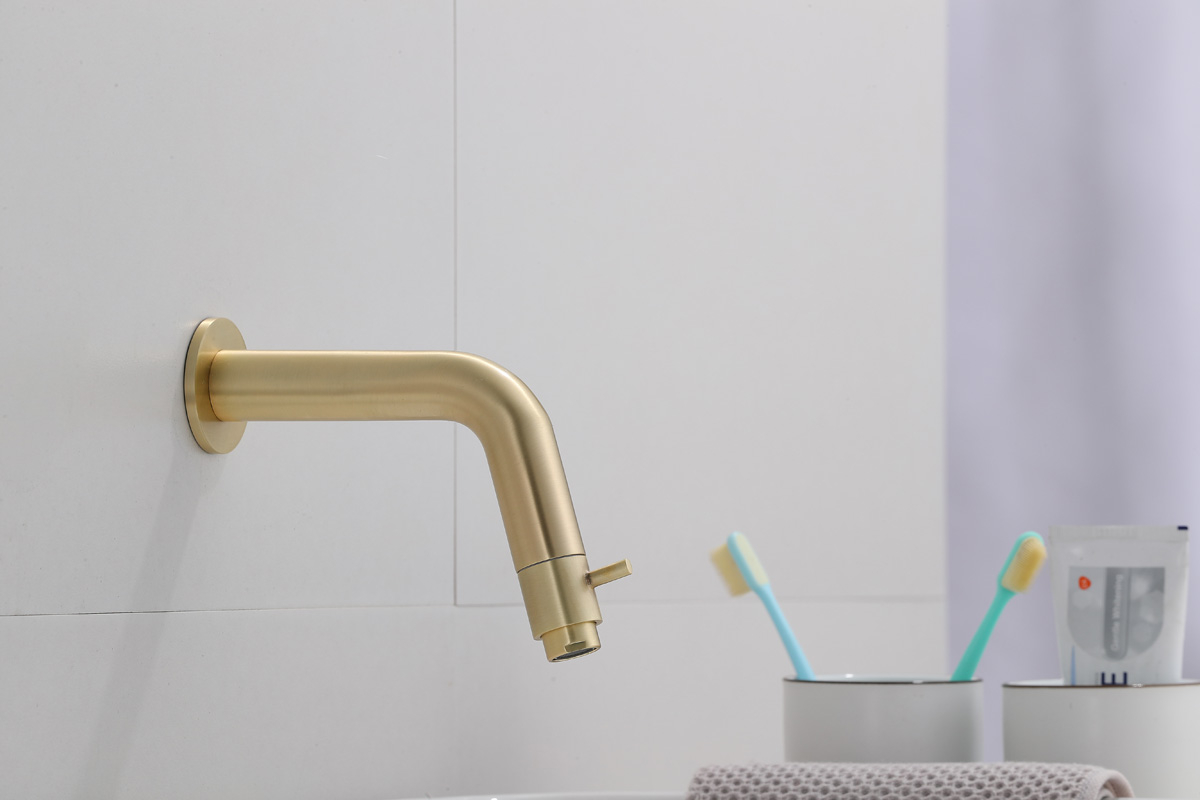 Saniclear Brass inbouw toiletkraan messing geborsteld - goud mat
