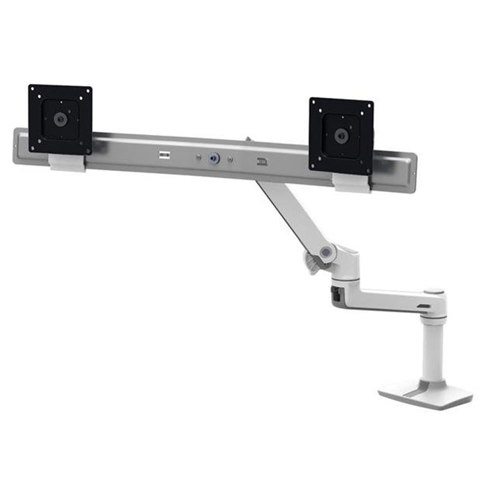 Ergotron Bras LX Dual Direct bi-écrans Blanc