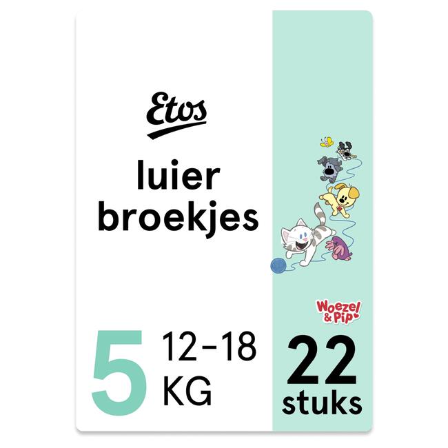 Etos Woezel & Pip Luierbroekjes Junior Maat 5 12-18 kg 22 stuks