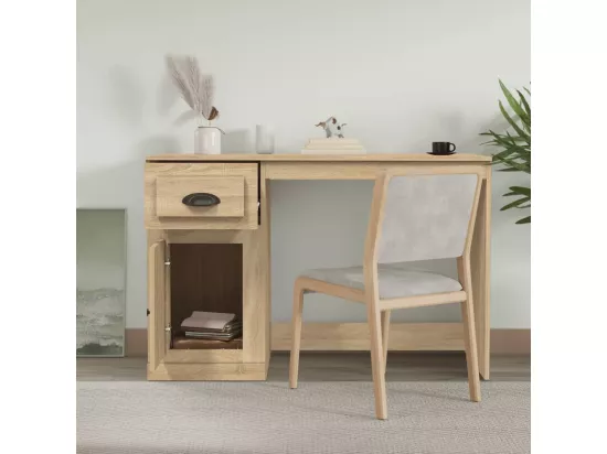 Bureau avec tiroir chêne sonoma 115x50x75 cm bois d'ingénierie
