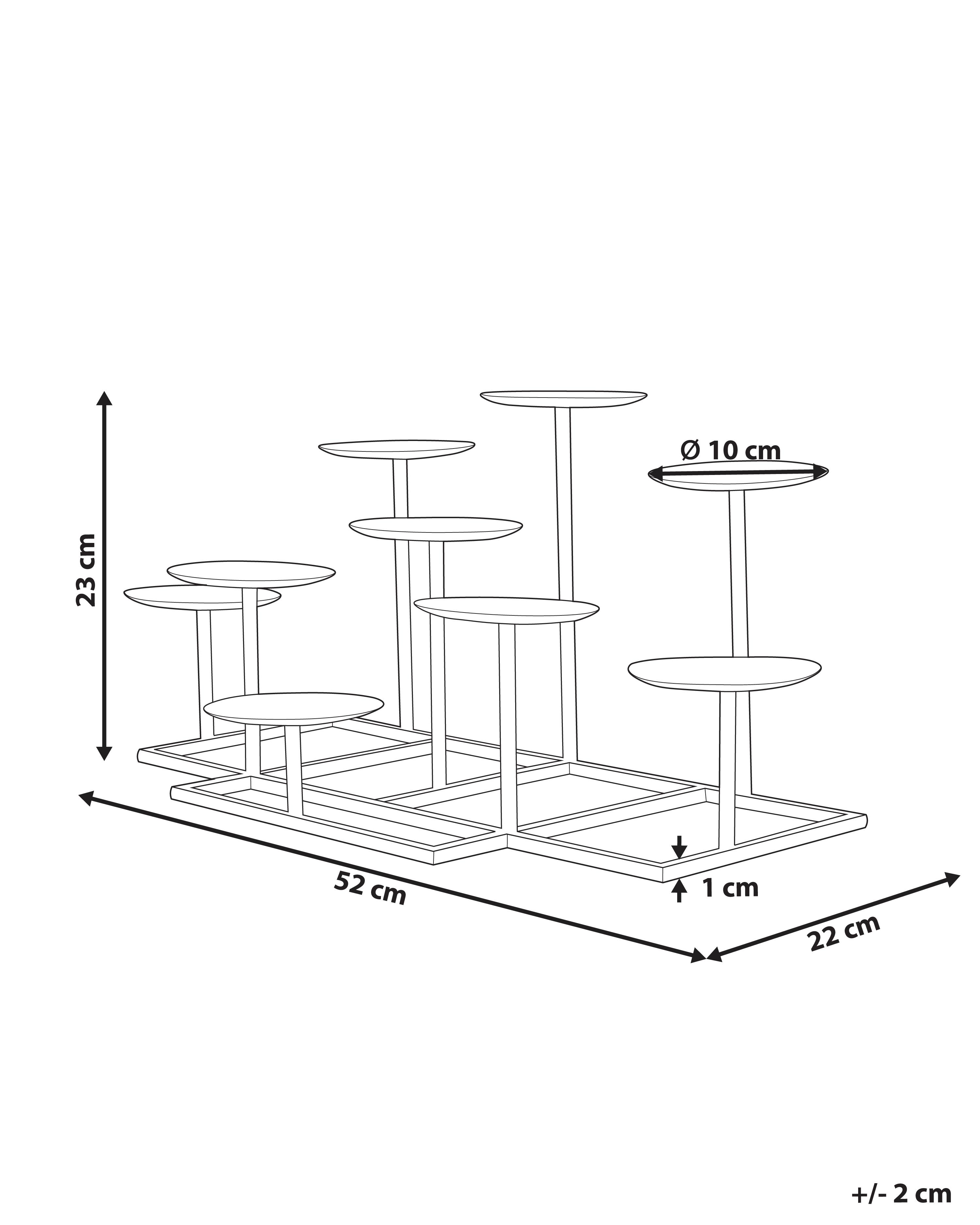 Kaarshouder LAMEGO Metaal 23 cm Zwart