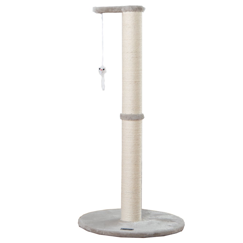 Home Deluxe - NEVA Krabpaal - Kleur: Grijs, Afmetingen: 101 x 49 x 49 cm, Materiaal: Polyester, Sisal, Frame: MDF | Krabpaal met Krabstam