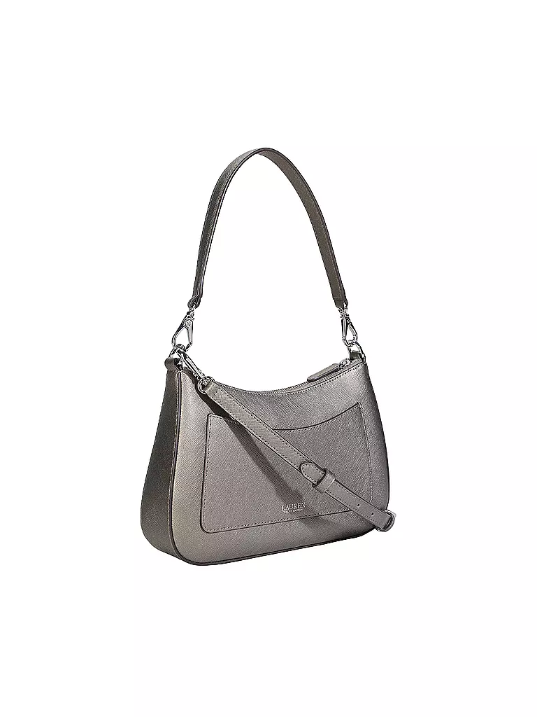 LAUREN RALPH LAUREN Ledertasche - Henkeltasche DANNI 26 Medium silber
