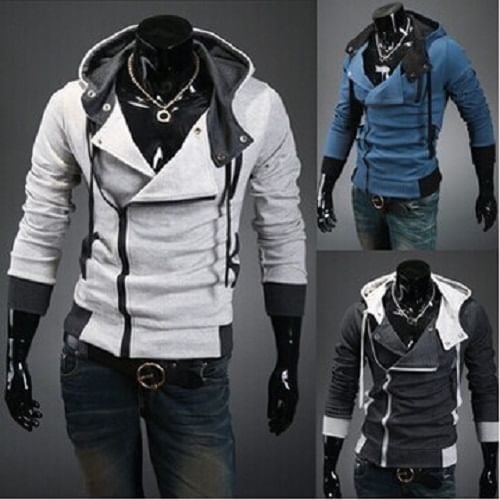 Fireon - Asymmetrische jas met capuchon en rits