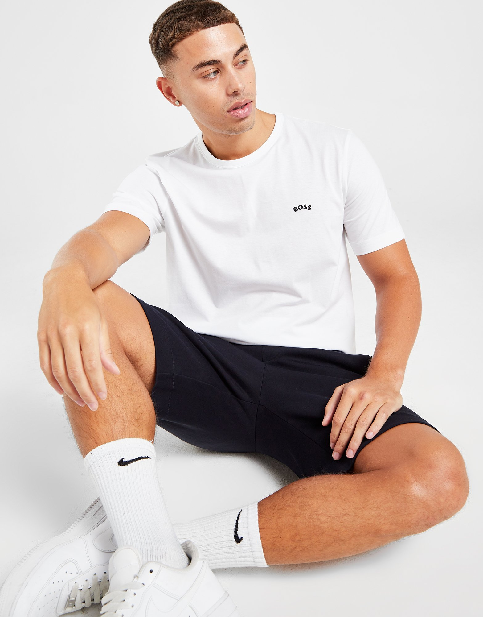 BOSS T-Shirt Logo Incurvé