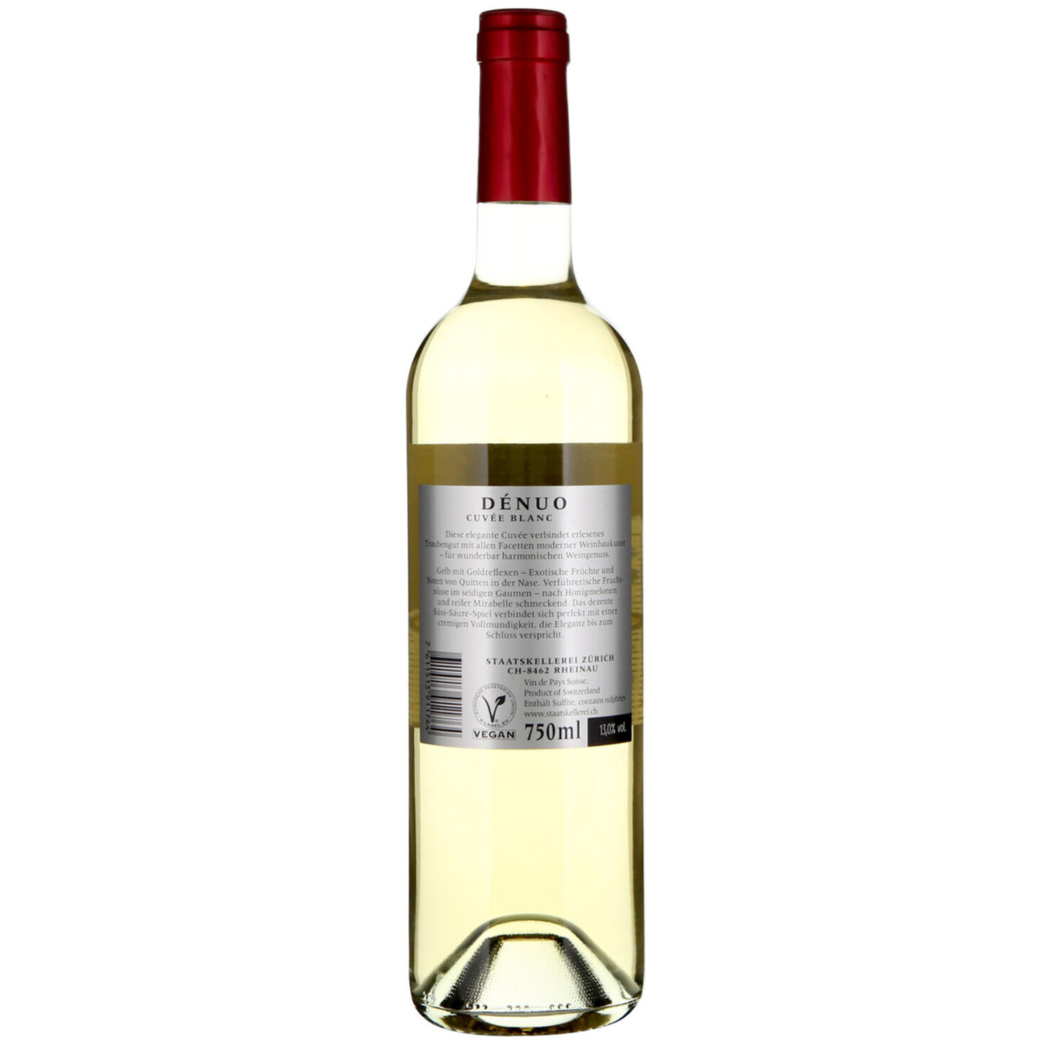 Vin de Pays Suisse Dénuo Cuvée Blanc Staatskellerei Zürich -75cl