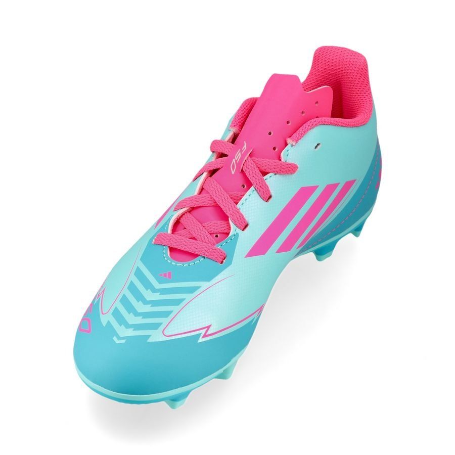 adidas F50 Messi Club FxG La Vida Tropical - Flash Aqua/Lucid Pink/Lucid Cyan Enfant