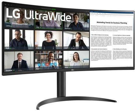 LG - 34WR55QK-B - QHD Curved Ultrawide Monitor - USB-C 65w - 34 inch