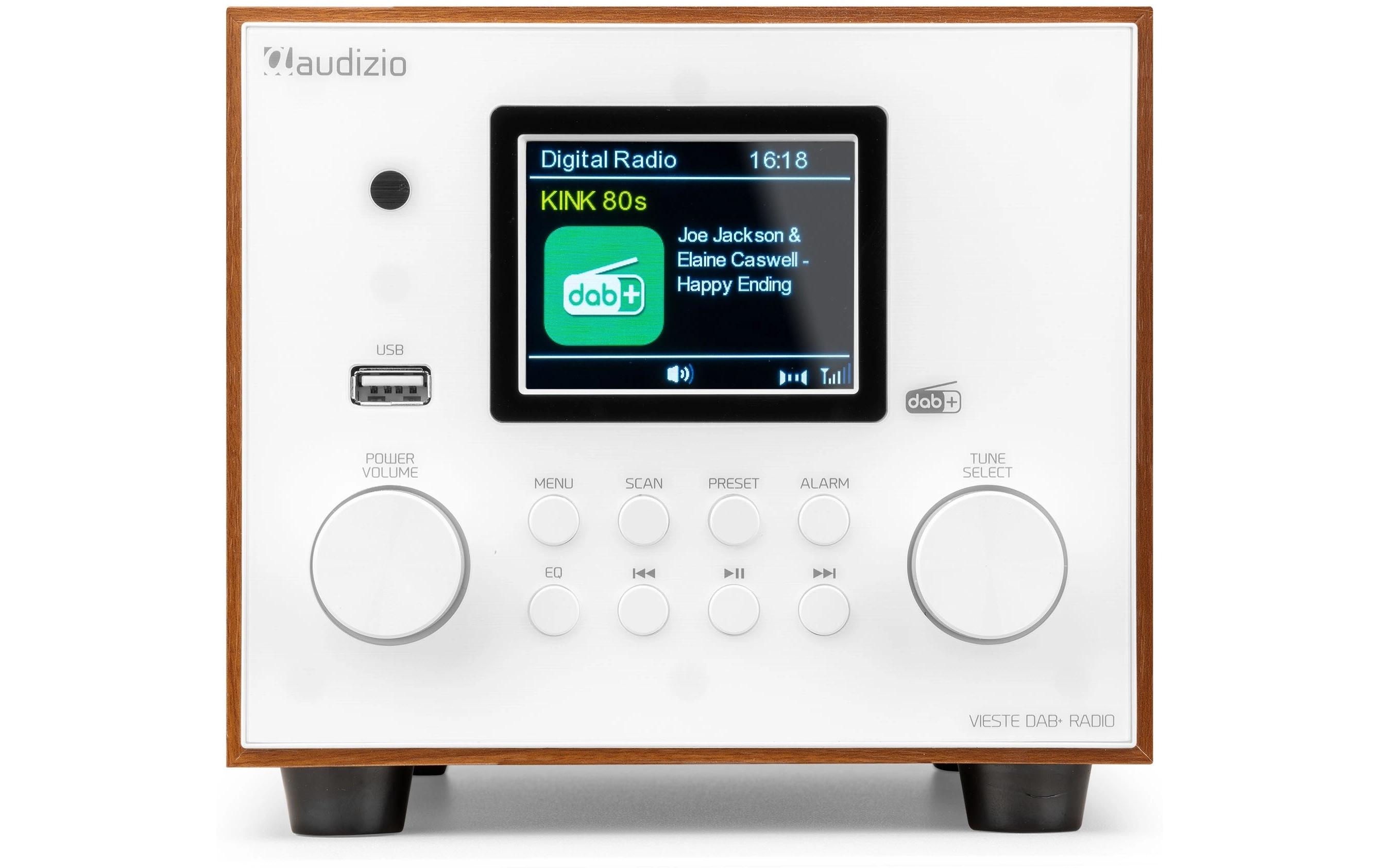DAB+ Radio Vieste WeissDAB+ Radio mit Stereo Lautsprecher und Subwoofer