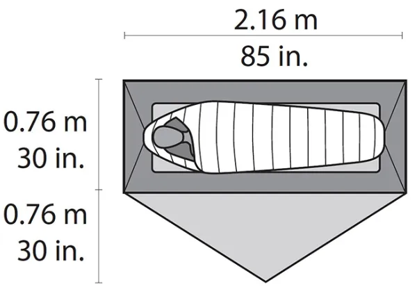 MSR Hubba NX Tent, Kuppeltelt, 1 person(er), Grå