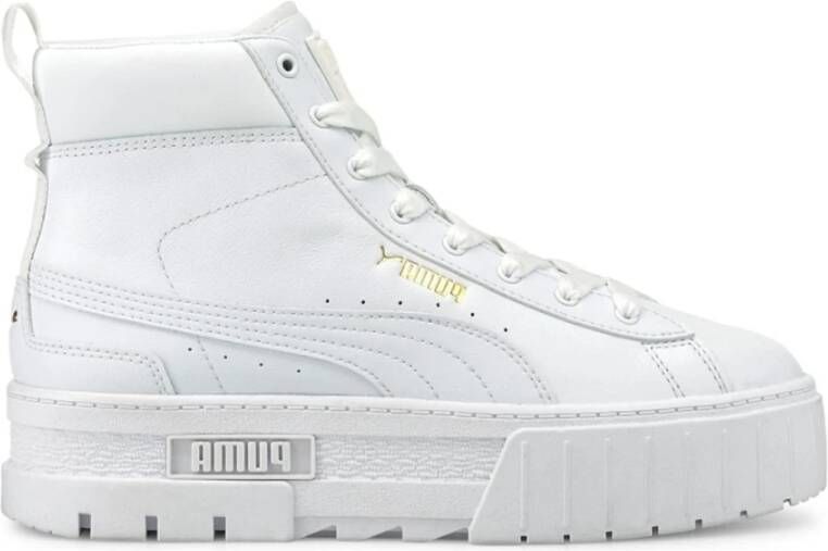 PUMA Mayze Mid Wn Hoge sneakers Leren Sneaker Dames Wit