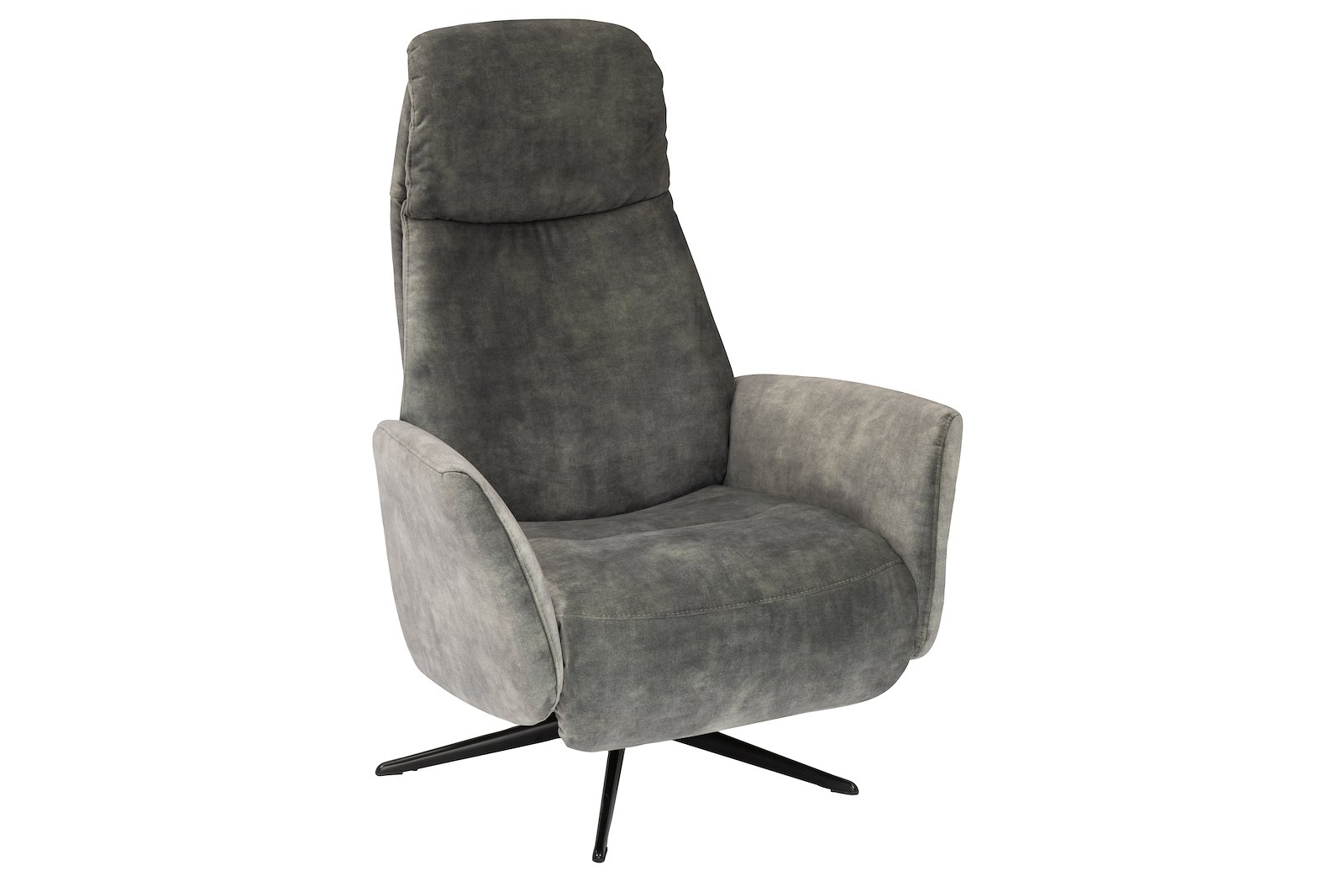 Castor lenestol I tekstil Adore 3154 Hunter. Polaris sokkel i sort og med integrert fothviler. Medium størrelse og manuell funksjon.