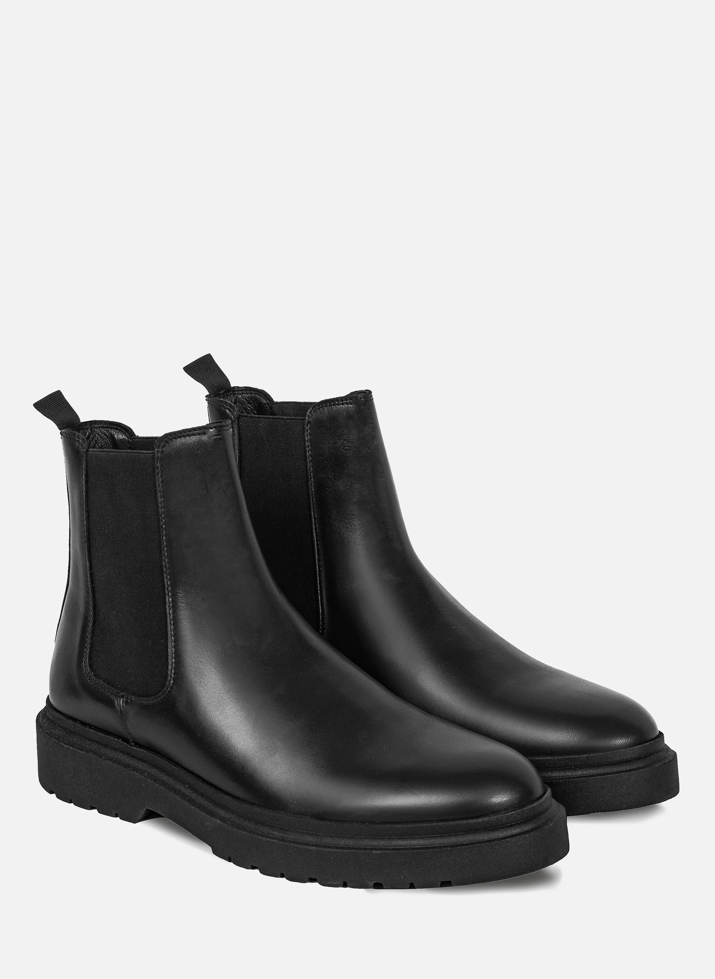 Chelsea boots gomme cuir | Noir