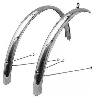 GARDE BOUE CITY-VTC TRINGLES 28  P2R INOX ARGENT 50mm (PAIRE) LIVRE AVEC JEU DE TRINGLES