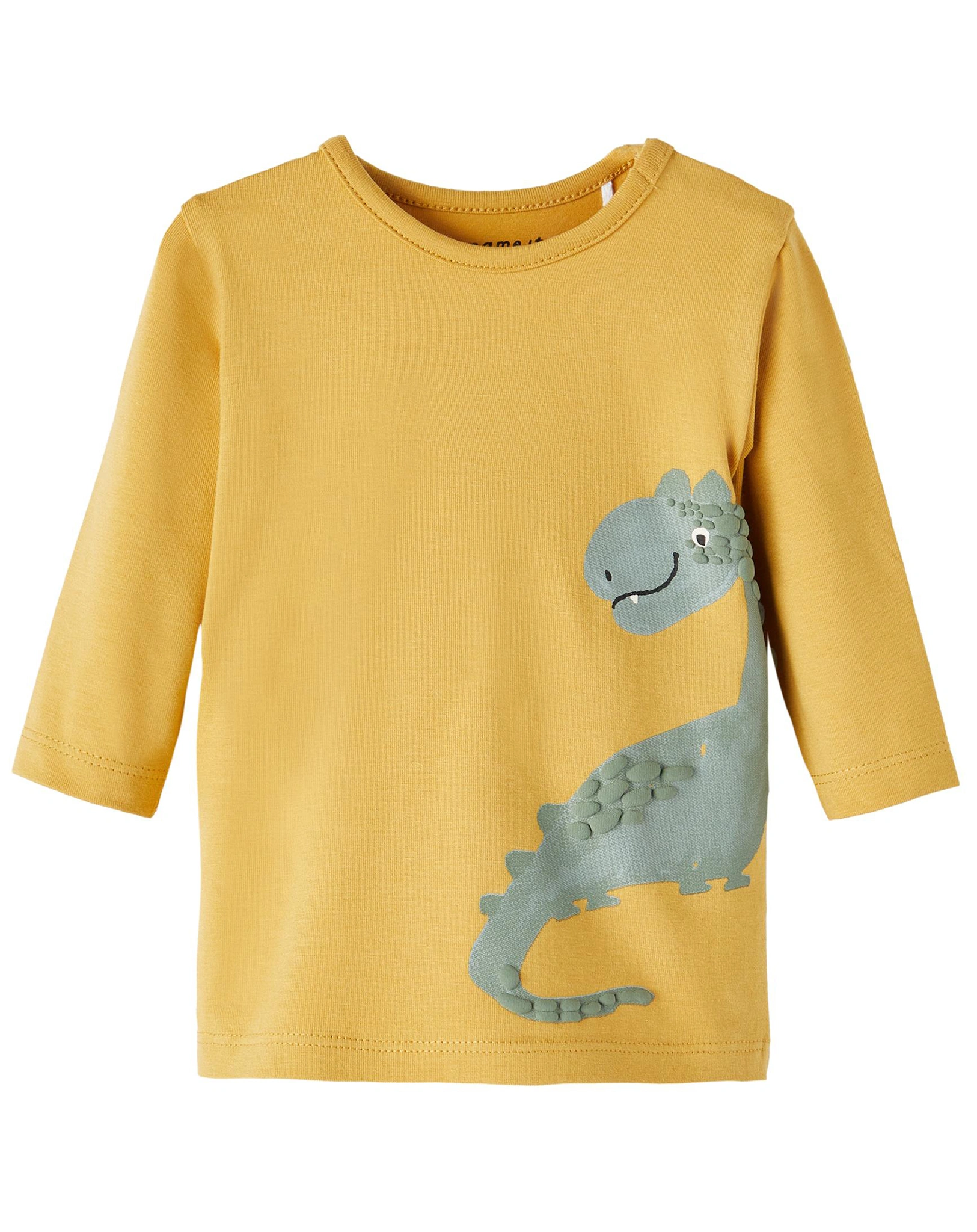 Jersey-Langarmshirt NBMTUMMY BABY DINO in amber gold