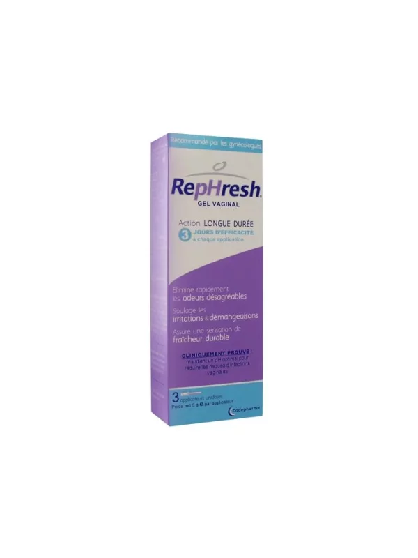 Rephresh Gel Vaginal Action Longue Durée - 3x5g