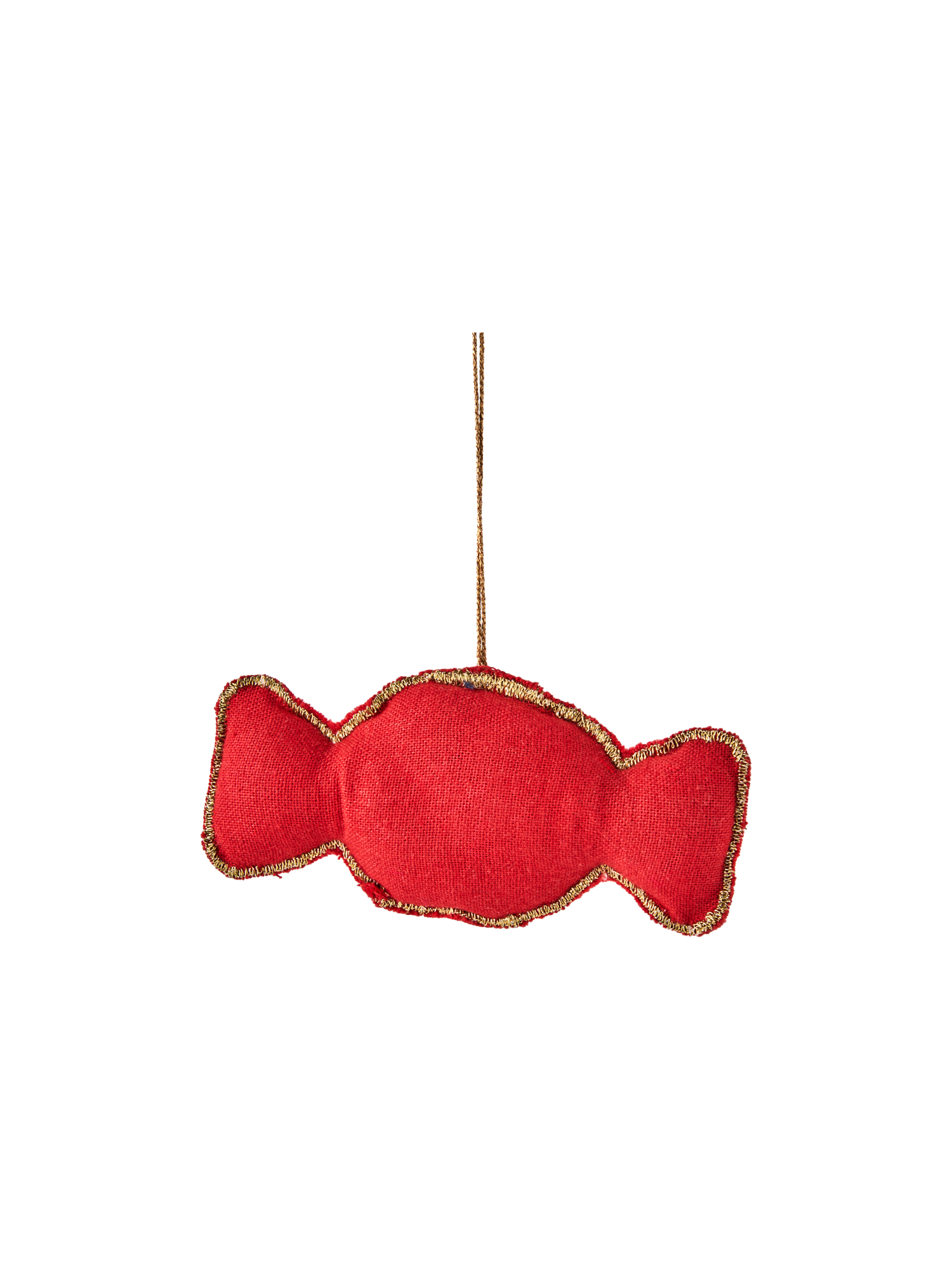 Juleophæng med perlebesat slik | 8,6 x 4,1 cm. | Red, White