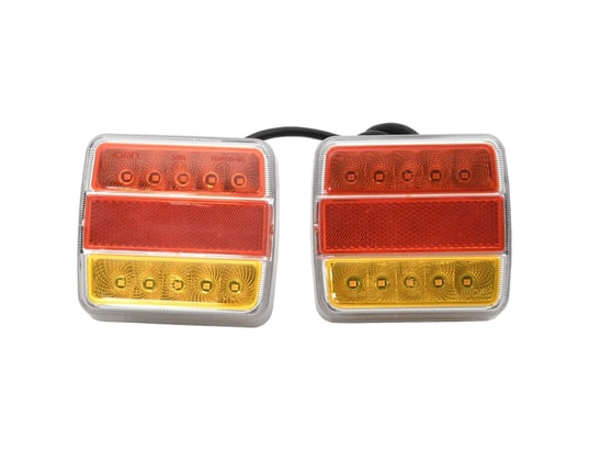 VIDAXL - Feux de remorque 2 pcs rouge 10,5x7,5x10 cm ampoule led 12 v