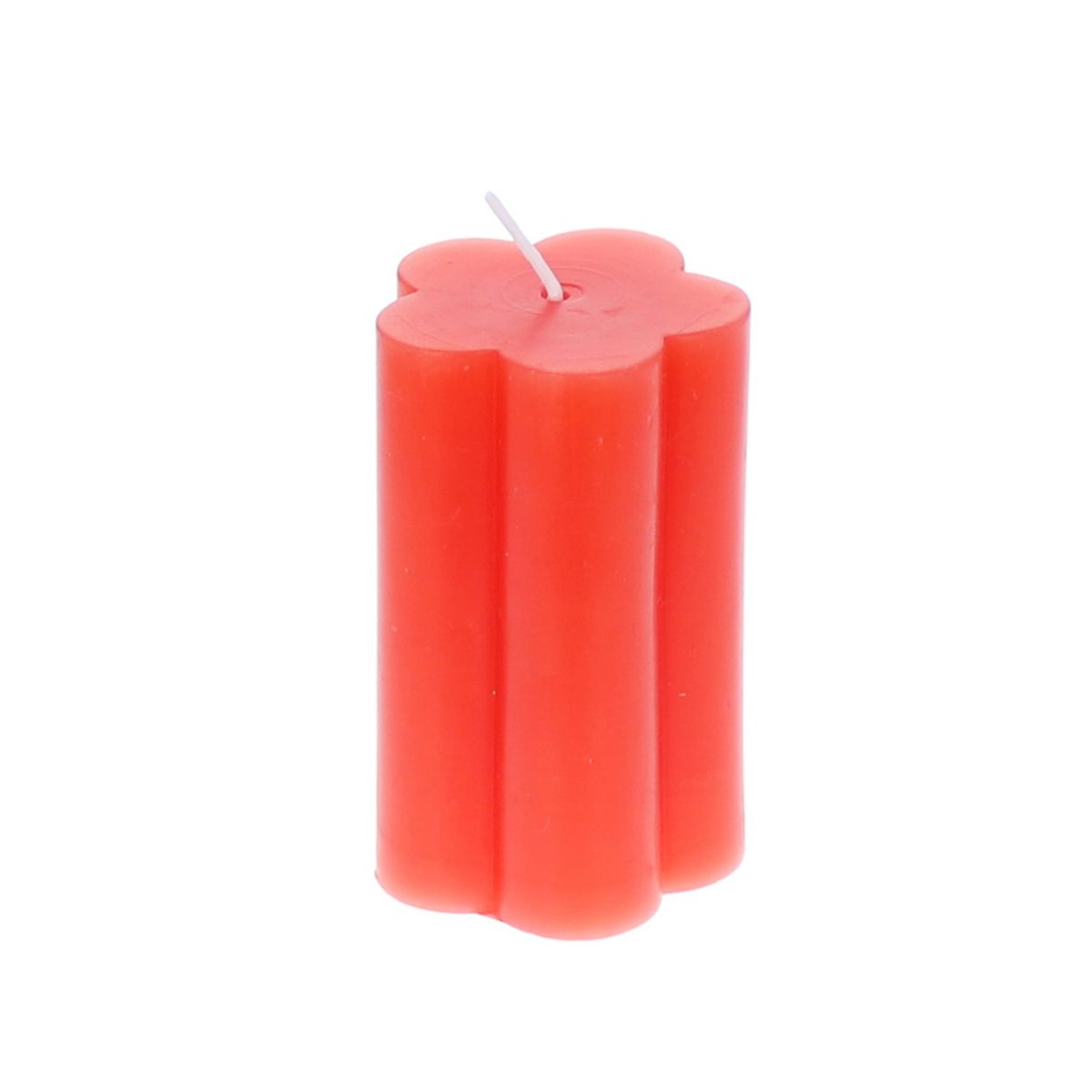 Bougie moyenne fleur rouge Atelier jasmin