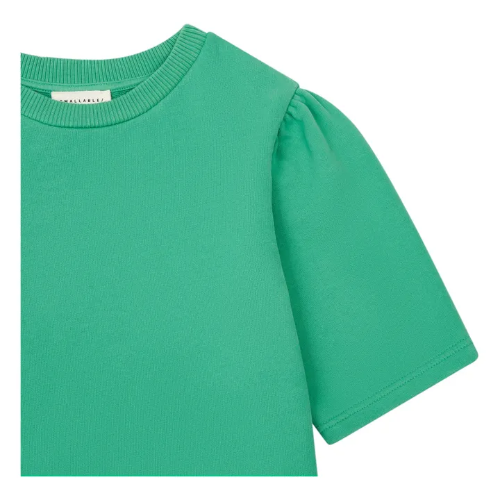SMALLABLE BASICS Robe Fille Manches Amples Molleton Bio | Vert