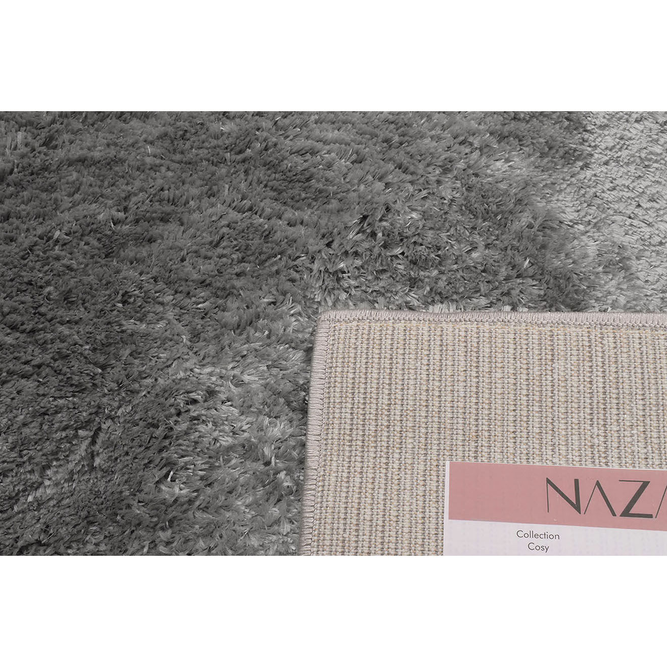 Nazar Rugs Tapis shaggy doux Oslo 902 gris - 120x160 cm