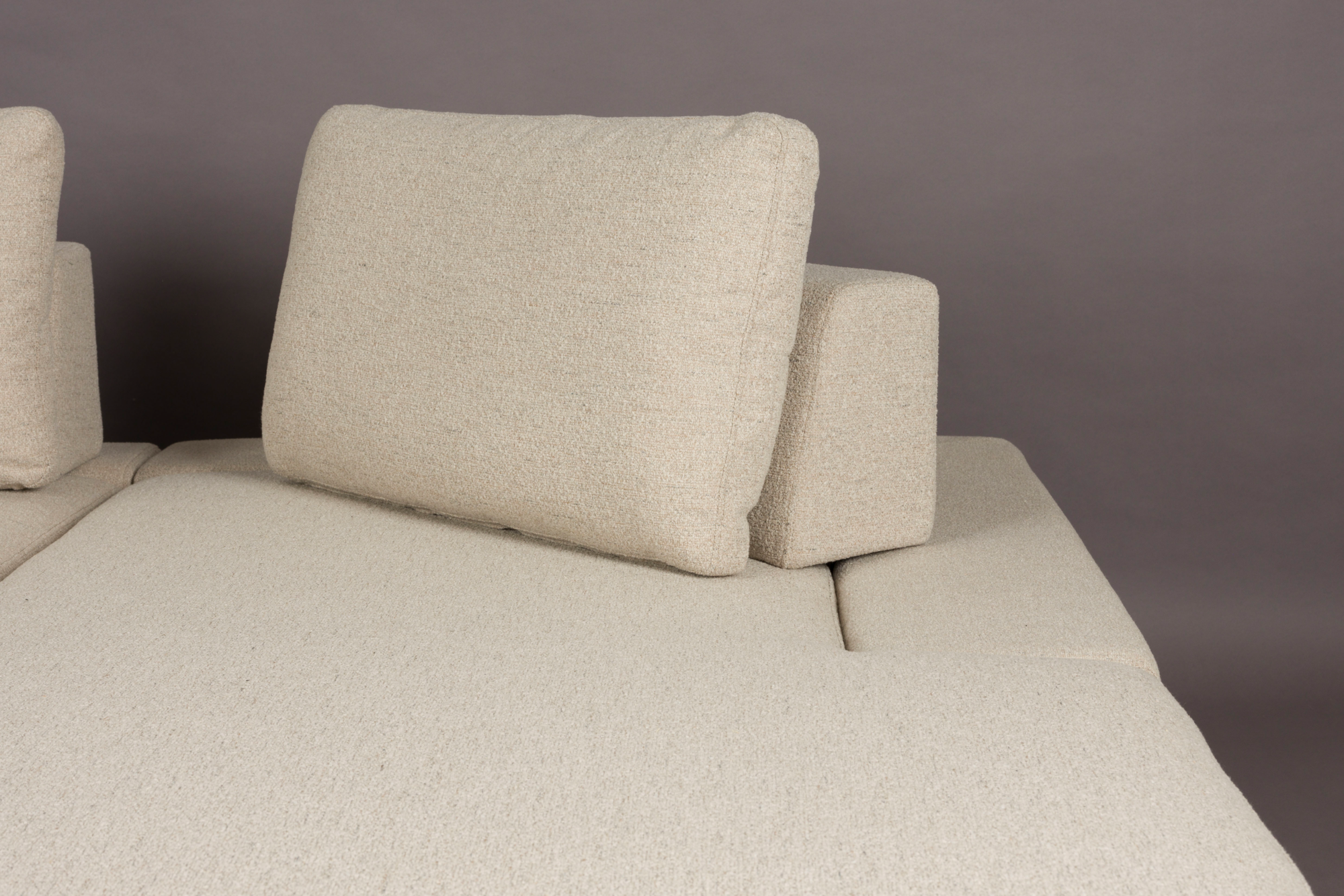 Bank Shelly Off-wit rechts Chaise Longue