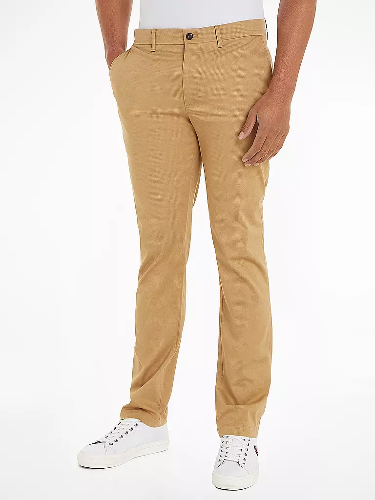 TOMMY HILFIGER Chino Straight Fit DENTON hellbraun