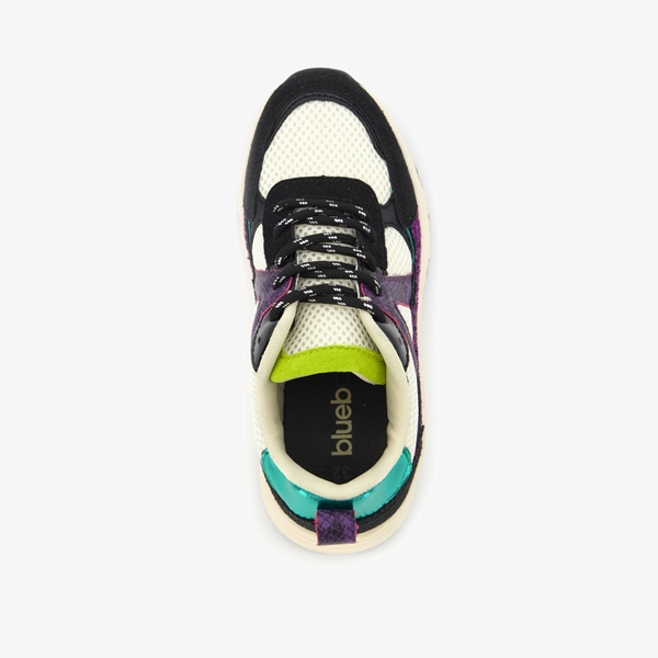 Blue Box meisjes sneakers zwart/wit met glitters