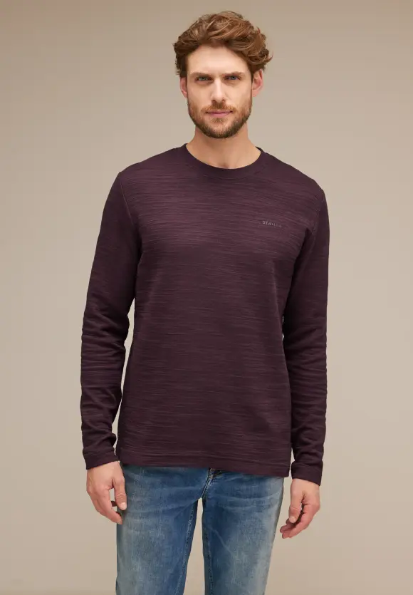 Winterslub Langarmshirt - ink red