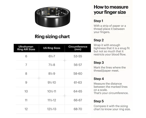Ultrahuman Ring Air - Matte Grey - Size 09