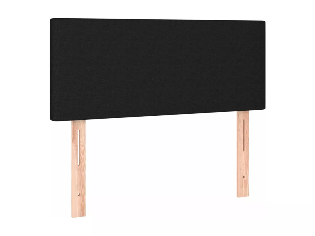 Sommier tapissier avec matelas et LED Noir 90x190 cm Tissu