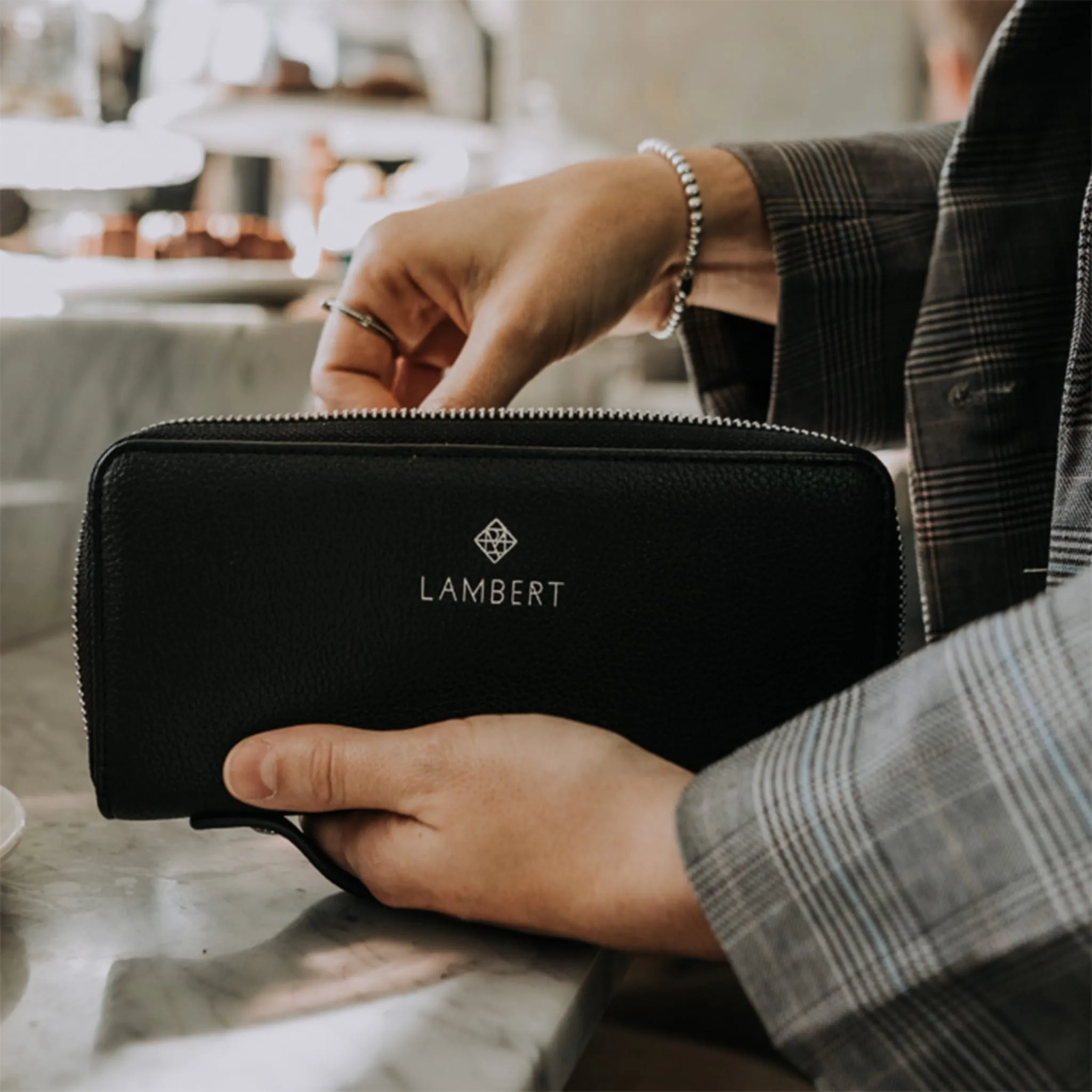 Lambert Portefeuille Meli - Noir Pebble