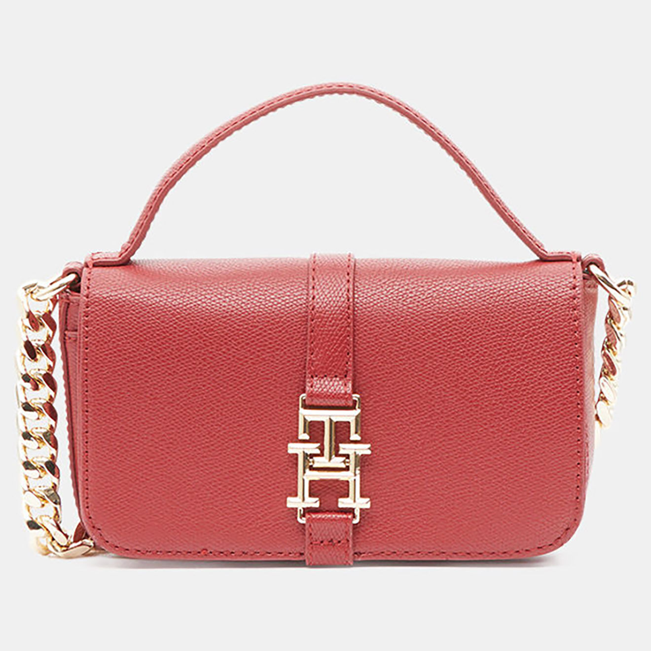 Tommy Hilfiger Sac pochette Plush crossover rouge - 13x19x4 cm