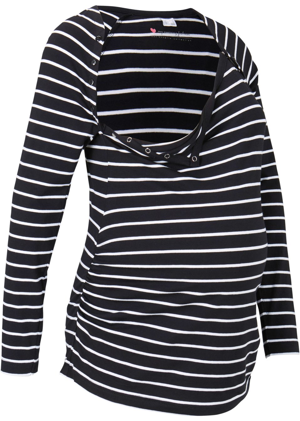 T-shirt de grossesse / d'allaitement avec boutons-pression