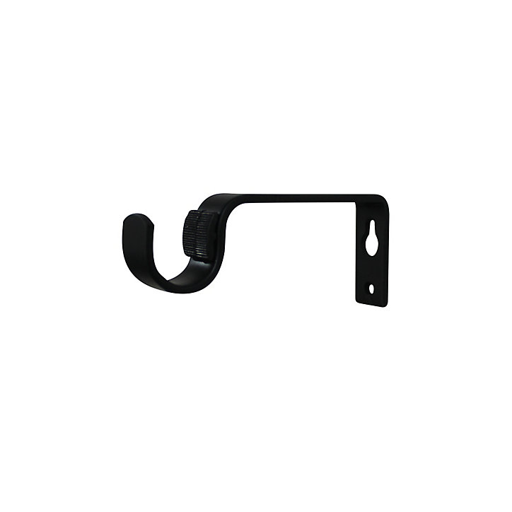 Kit de tringle à rideau extensible embout bouchon Araxos GoodHome 120/210 cm Ø16/19 mm noir