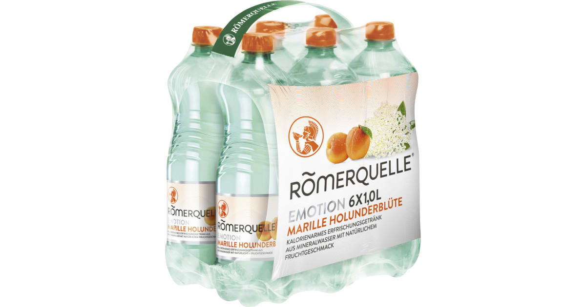 Römerquelle Emotion Marille-Holunder Tray 6x 1,0 Liter (Einweg)