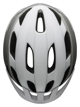 Casque Bell Trace Mat Blanc Gris