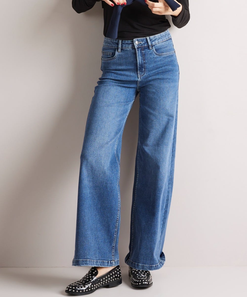 wide fit stretch jeans - lara