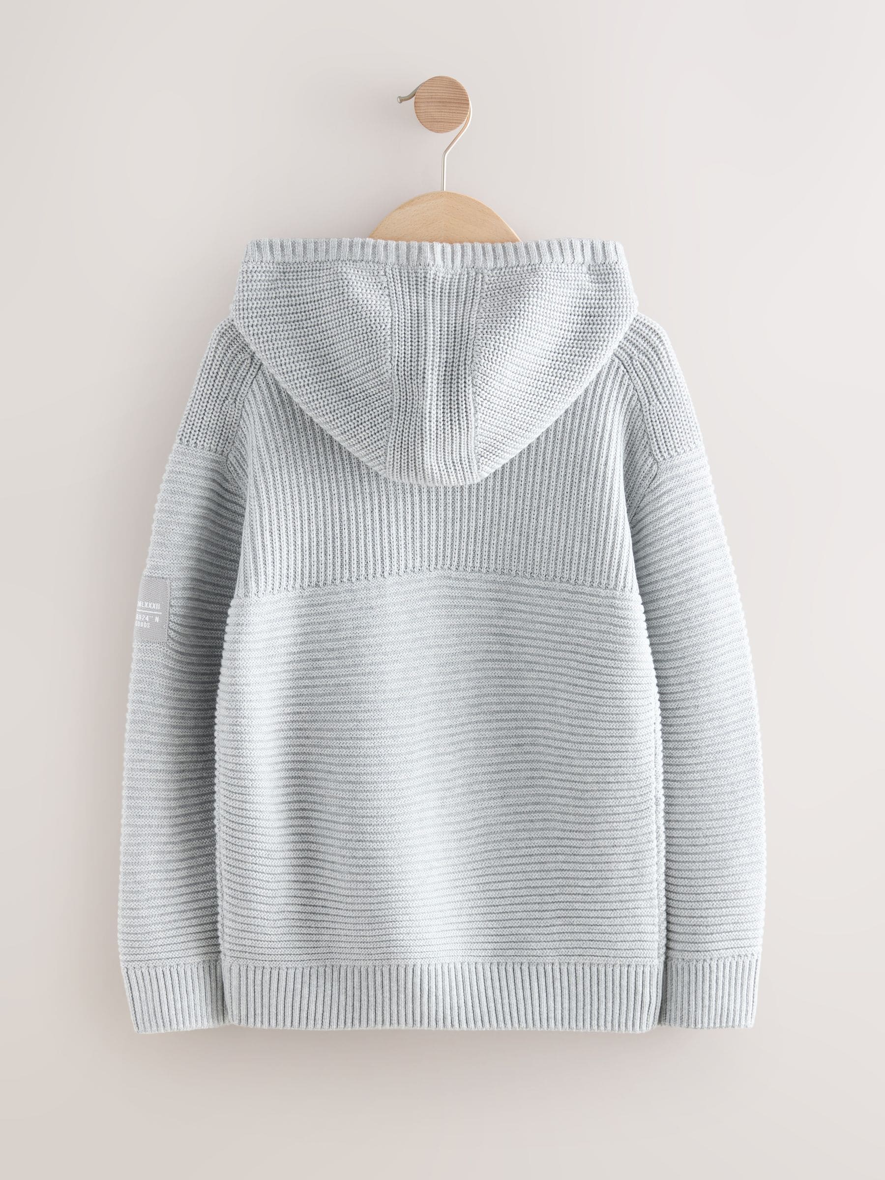 Grijs - Utility gebreide hoodie (3-16jr)
