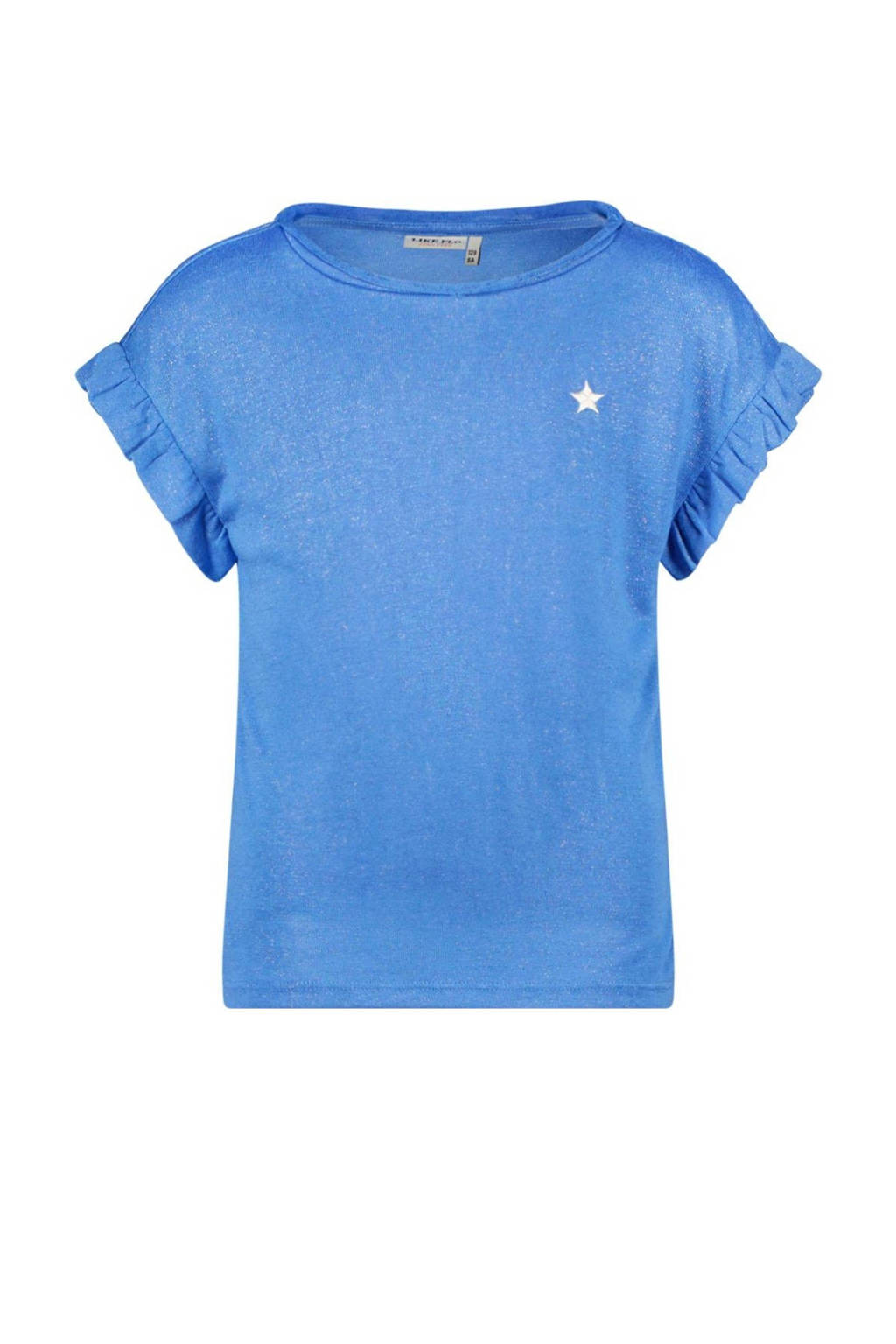 Like Flo metallic T-shirt hemelsblauw metallic