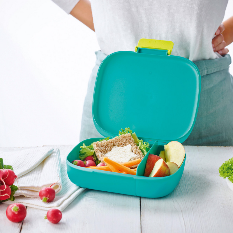 Eco+ 1-2-3 Lunchbox Die Lunchbox mit praktischer Unterteilung und Clip-Verschluss
