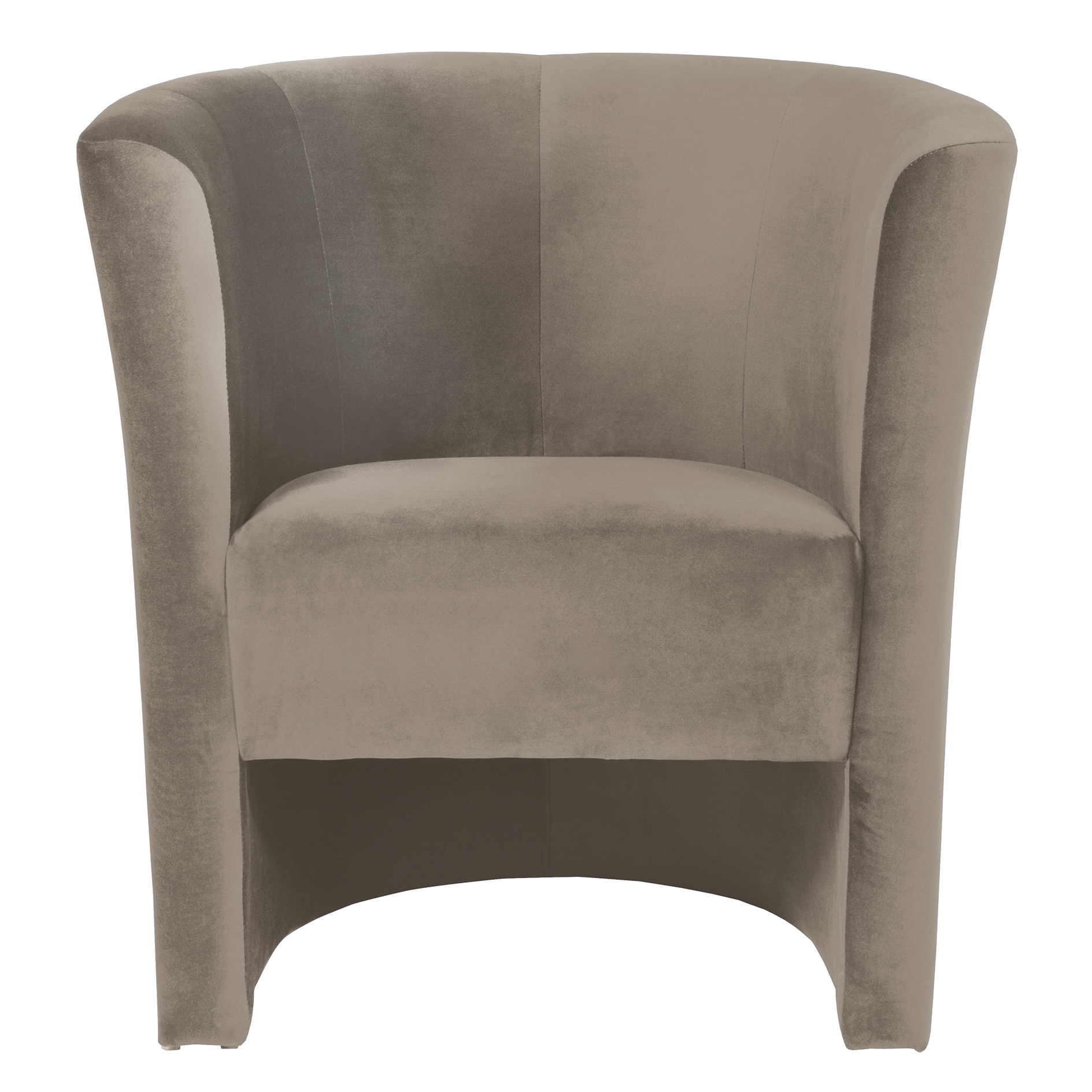 Cocktailsessel - taupe - Velours