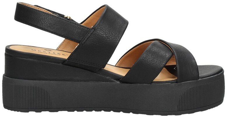 Mustang Sandalen Plat zwart
