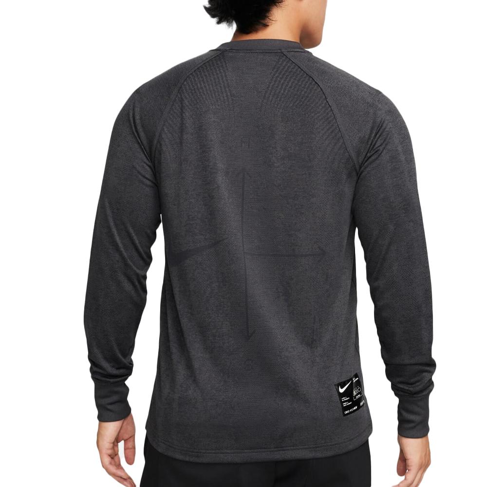 Nike T-shirt Manches Longues Gris Homme Nike Axis