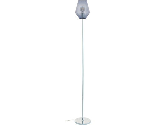 Staande lamp, 1-lichts, H 147 cm, Murmillo, chroom/transparant