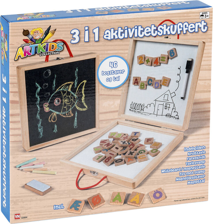 ARTKIDS ARTKIDS 3i1 MAGNET TAVLE Brun & sort