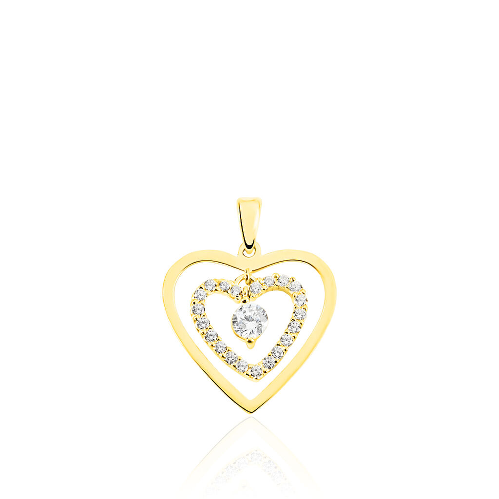 Pendentif Ademe Or Jaune Oxyde De Zirconium